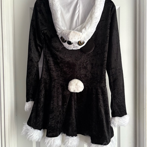 Women’s Black and White Panda Furry Costume w/ Hoodie - Picture 2 of 6